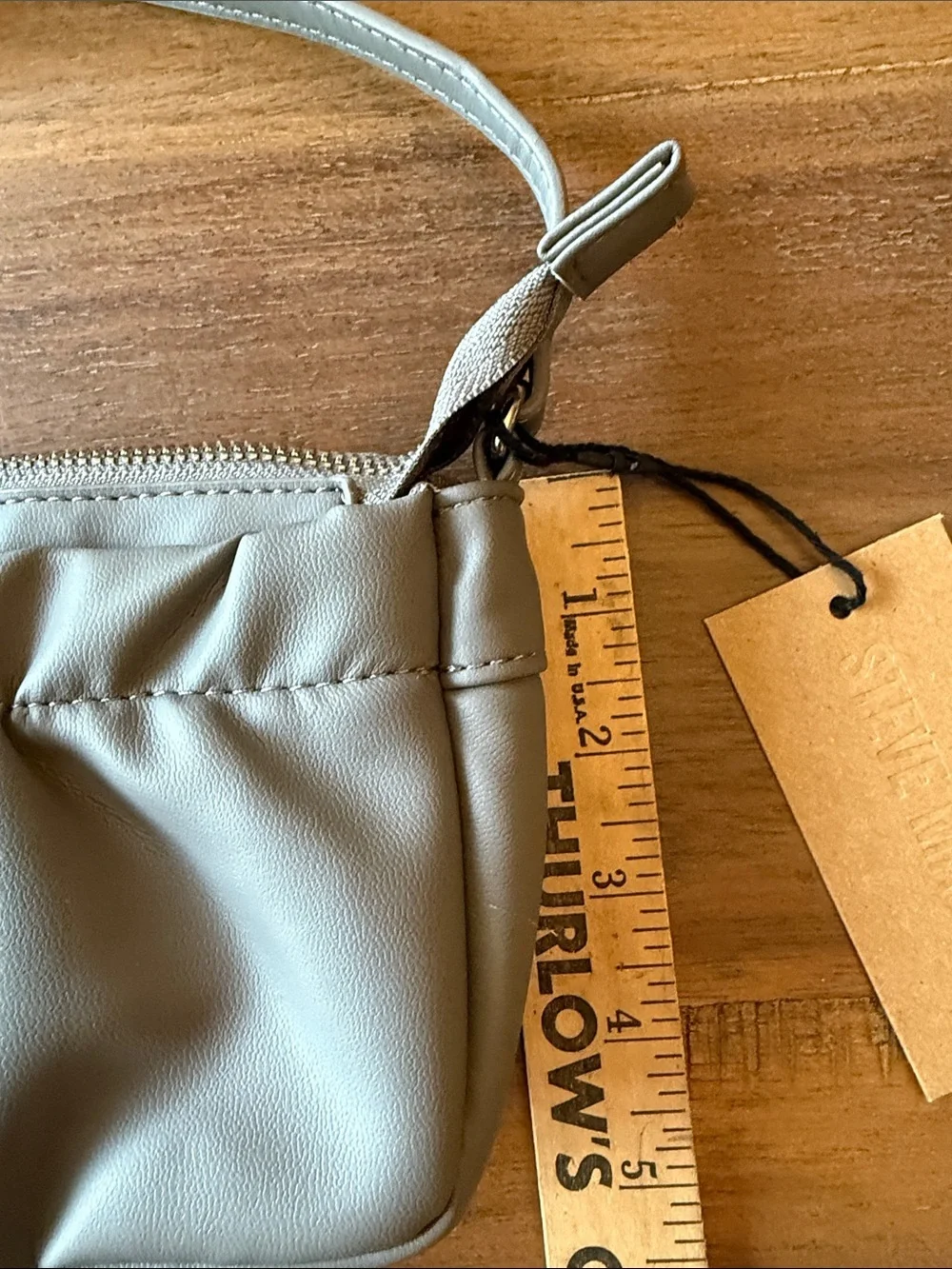 NWT - Steve Madden Gray SM Embossed Purse